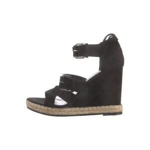 Balenciaga Suede Espadrilles Black Sandals size 40 US size 10